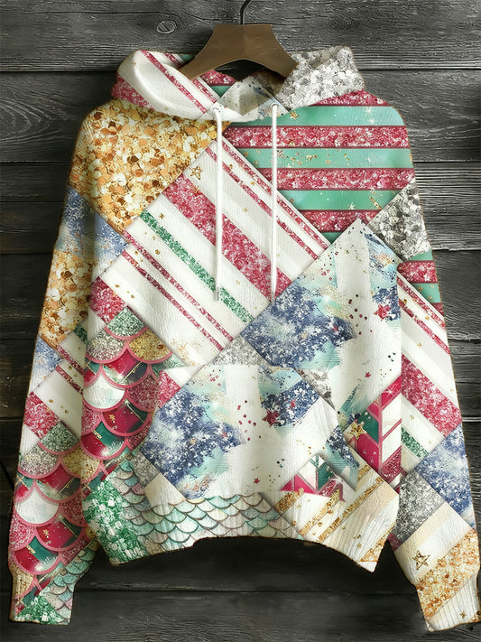 Women's Christmas Art Print Long Sleeve Sweatshirt