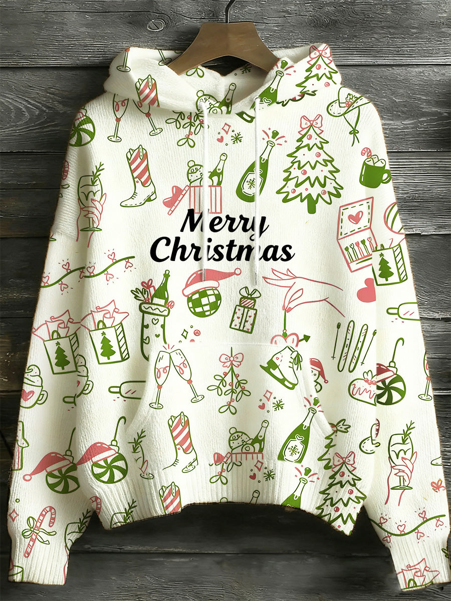 Women's Christmas Art Print Long Sleeve Sweatshirt