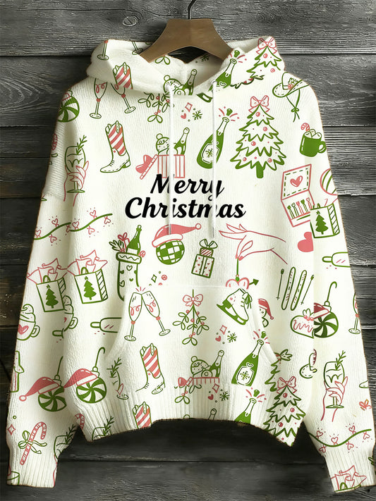 Women's Christmas Art Print Long Sleeve Sweatshirt