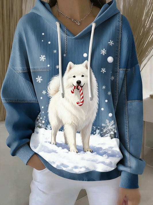 Women's Vintage Animal Art Print Casual Retro Hoodi