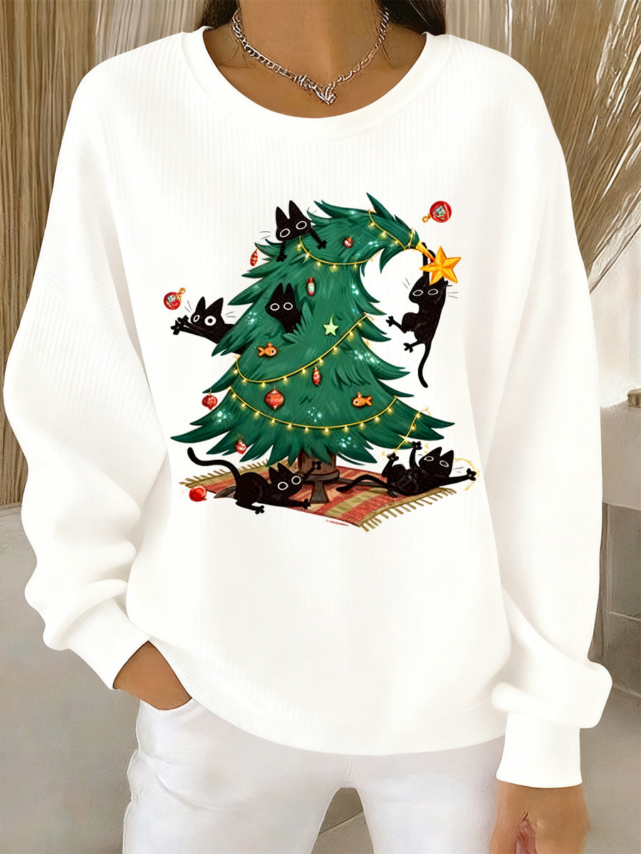 Women’s Christmas Animal Art Print Sweatshirt A / S