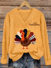 Women’s Thanksgiving Art Print Sweatshirt A / S