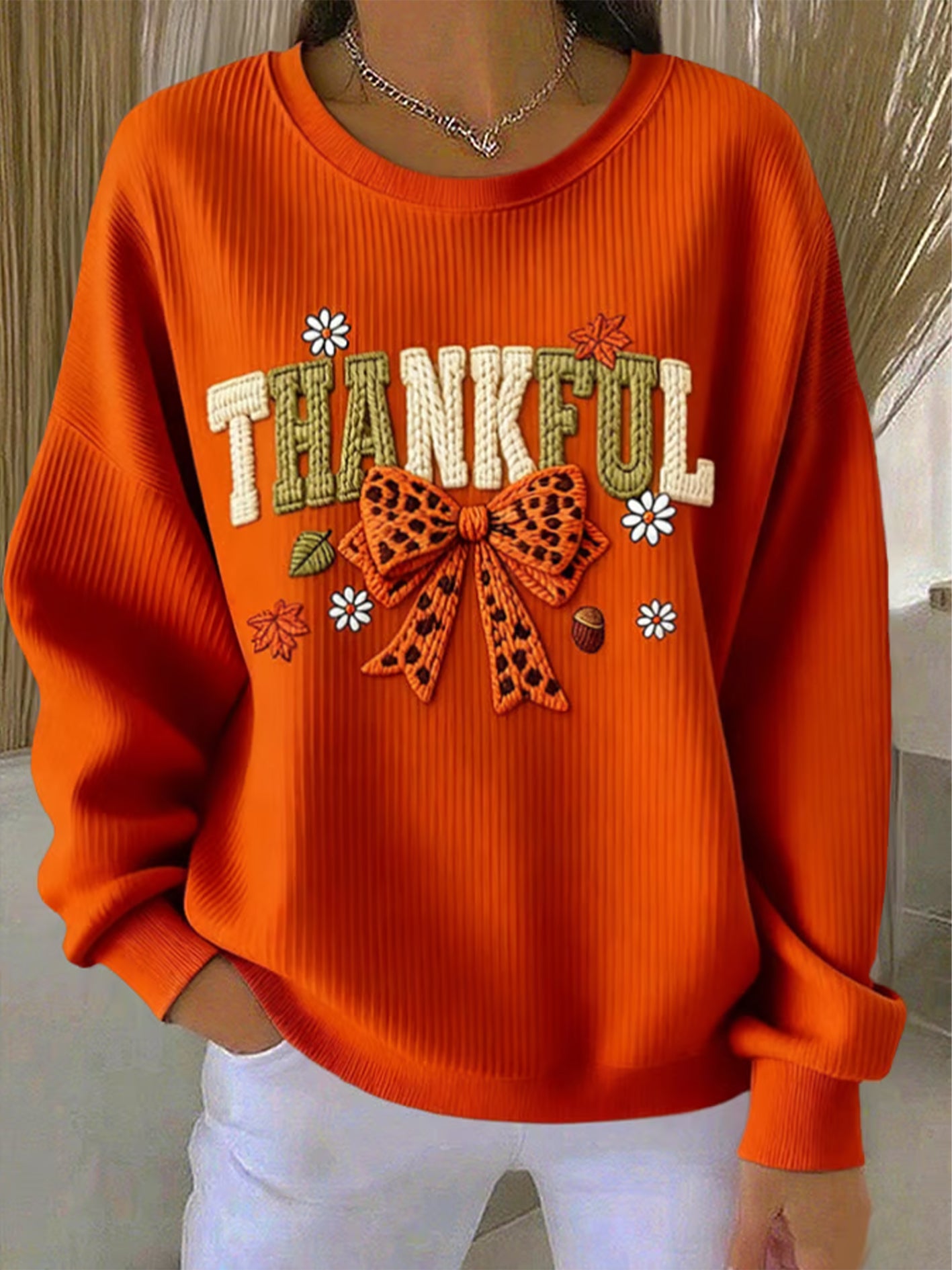 Women's Thanksgiving Print Casual Sweatshirt