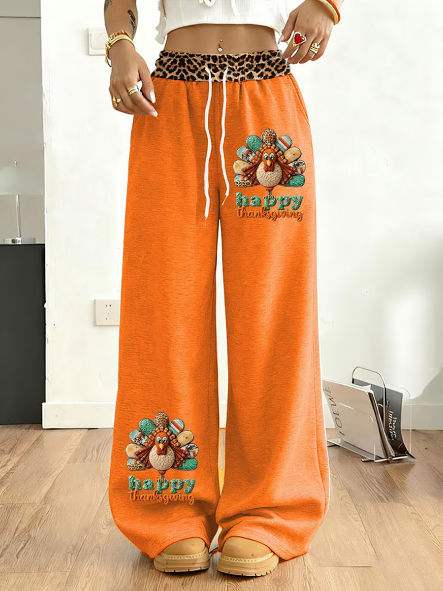 Women's Thanksgiving Print Casual Sweatpants