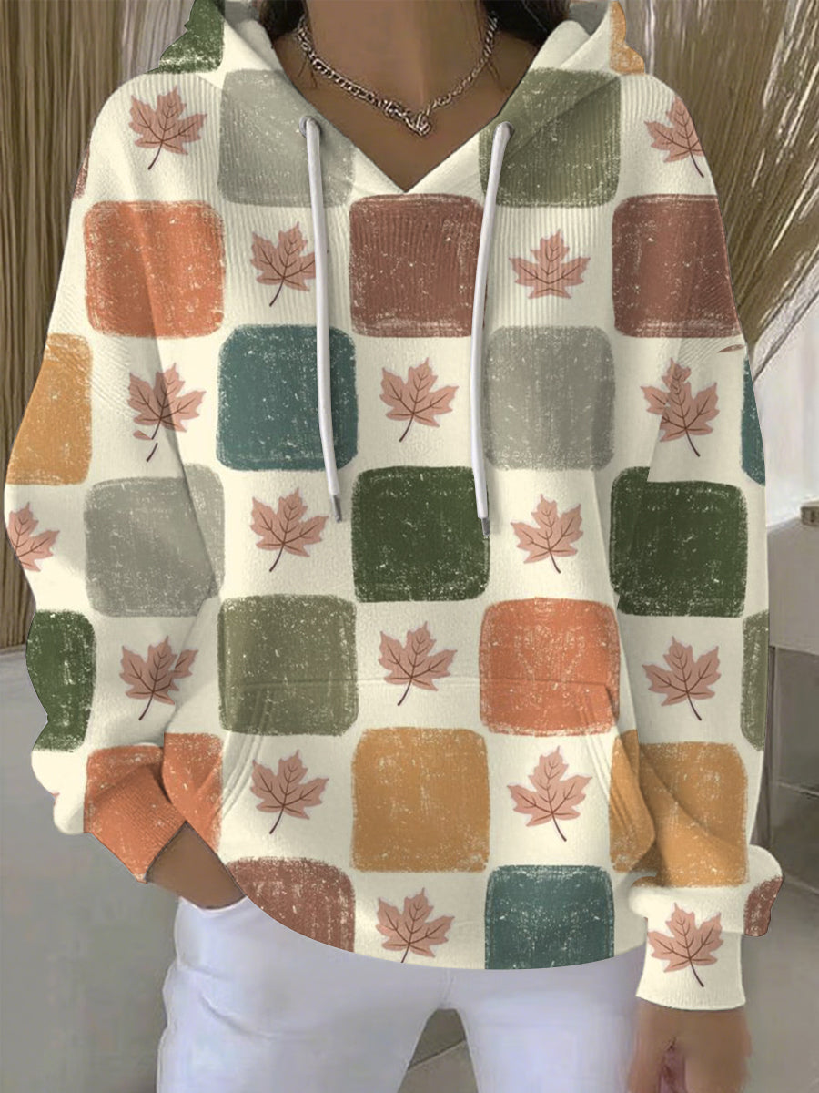 Women's Thanksgiving Print Casual Hoodie