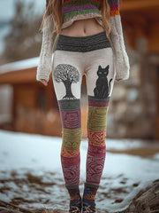 Women’s Retro Animal Art Print Comfortable Leggings A / S