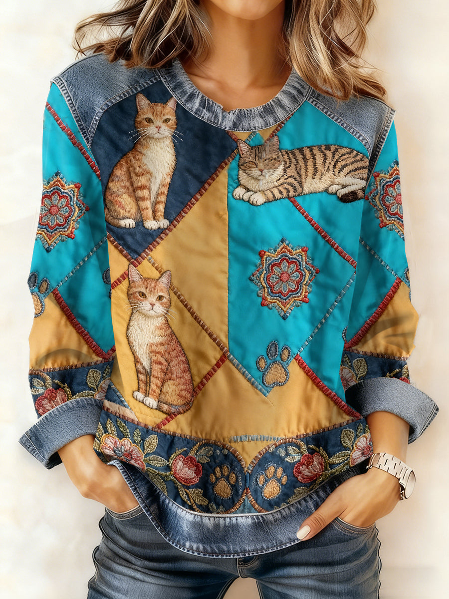 Women’s Casual Patchwork Animal Print Hooded Sweatshirt As picture / S