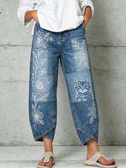 Women's Animal Art Print Trousers
