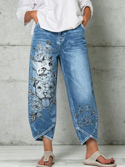 Women's Animal Art Print Trousers