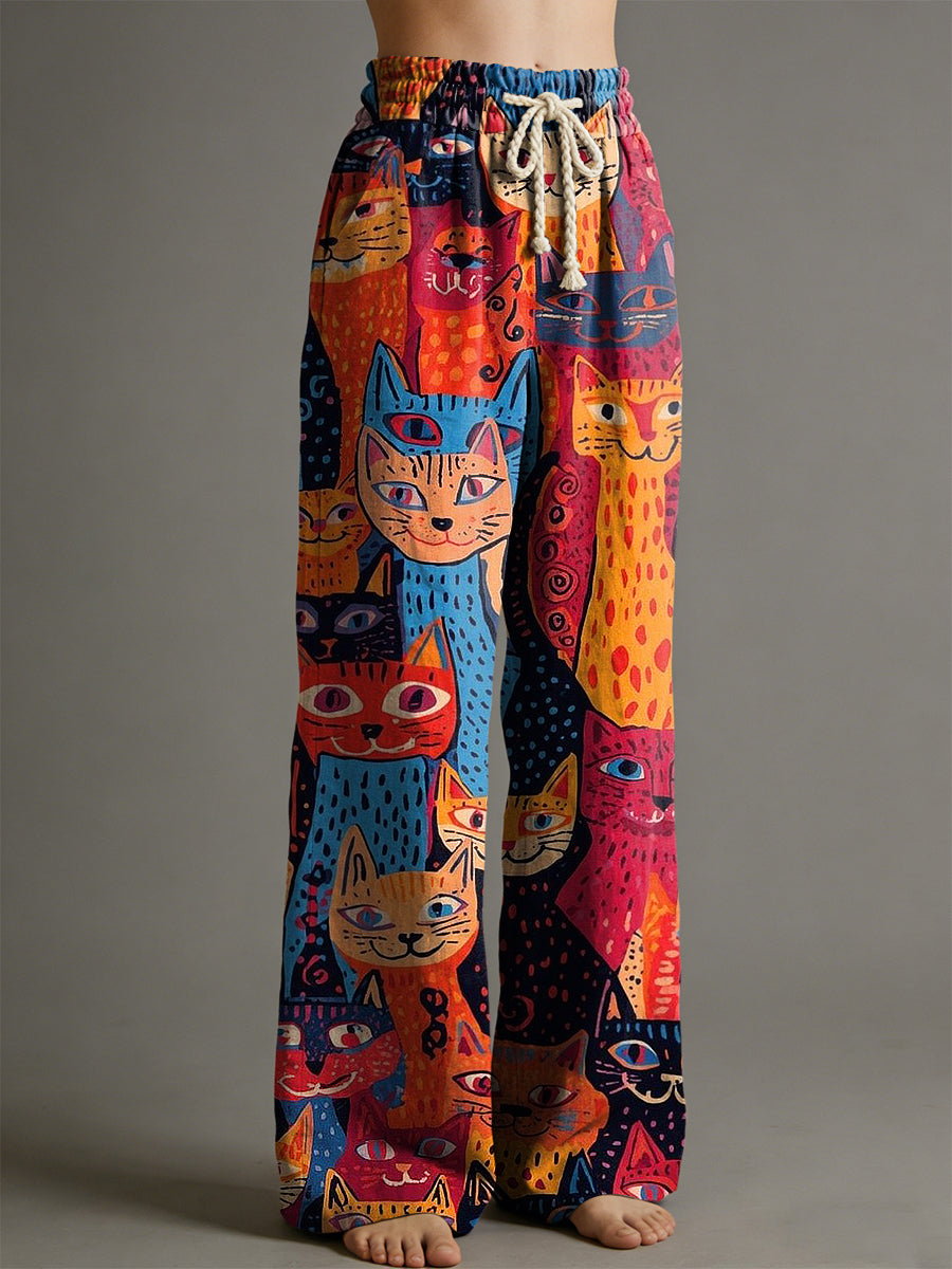 Women's Animal Art Print Trousers