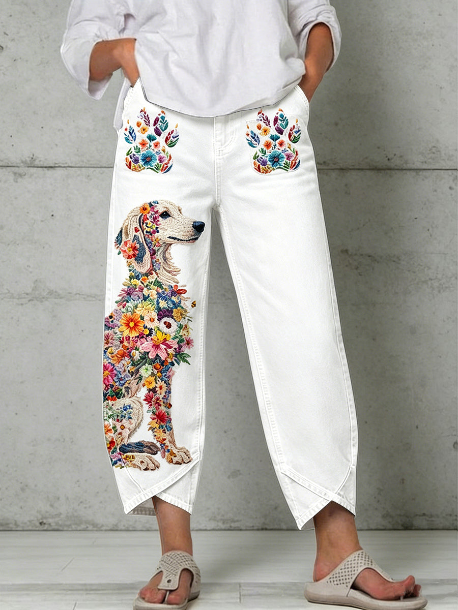 Women's Animal Art Print Trousers