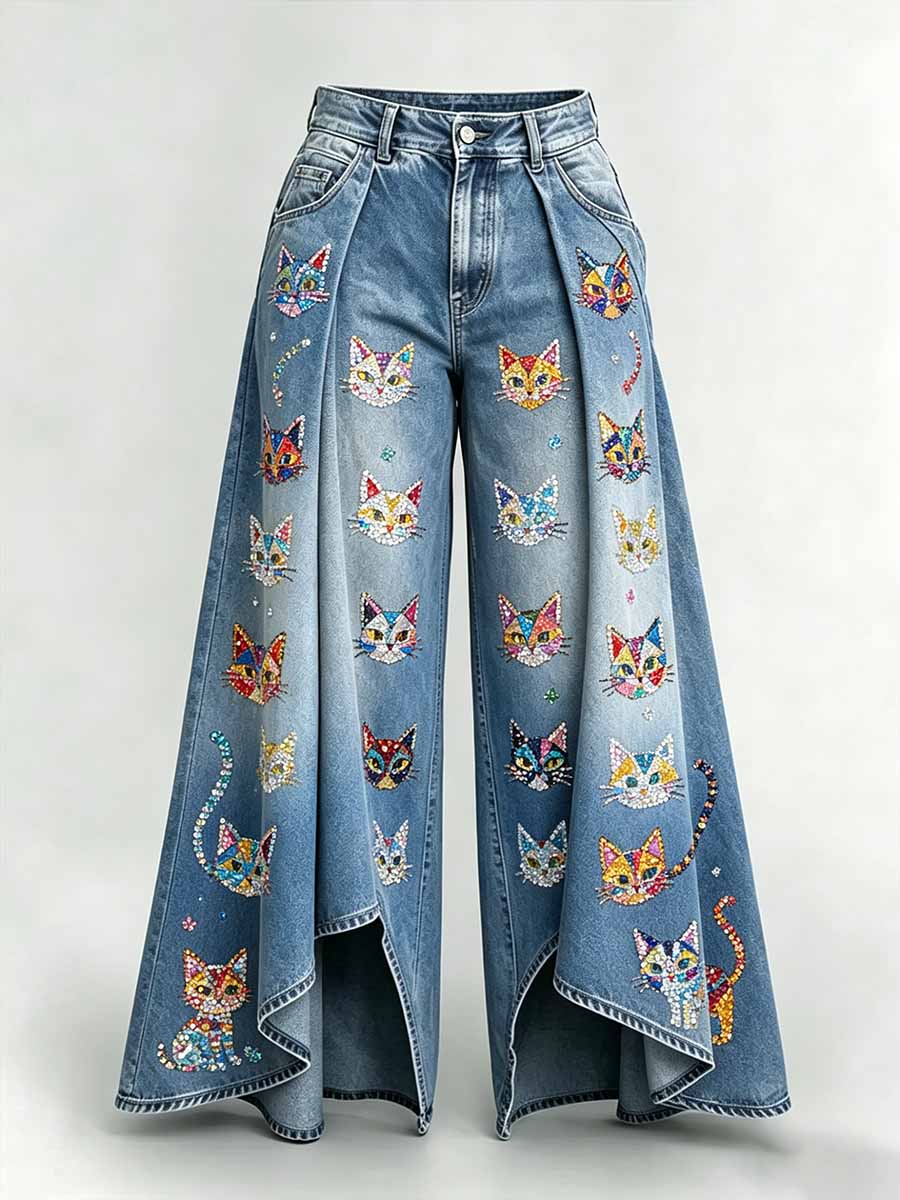 Women's Fashion Animal Print Casual Long Pants
