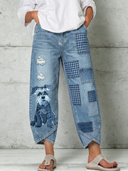 Women's Animal Art Print Trousers