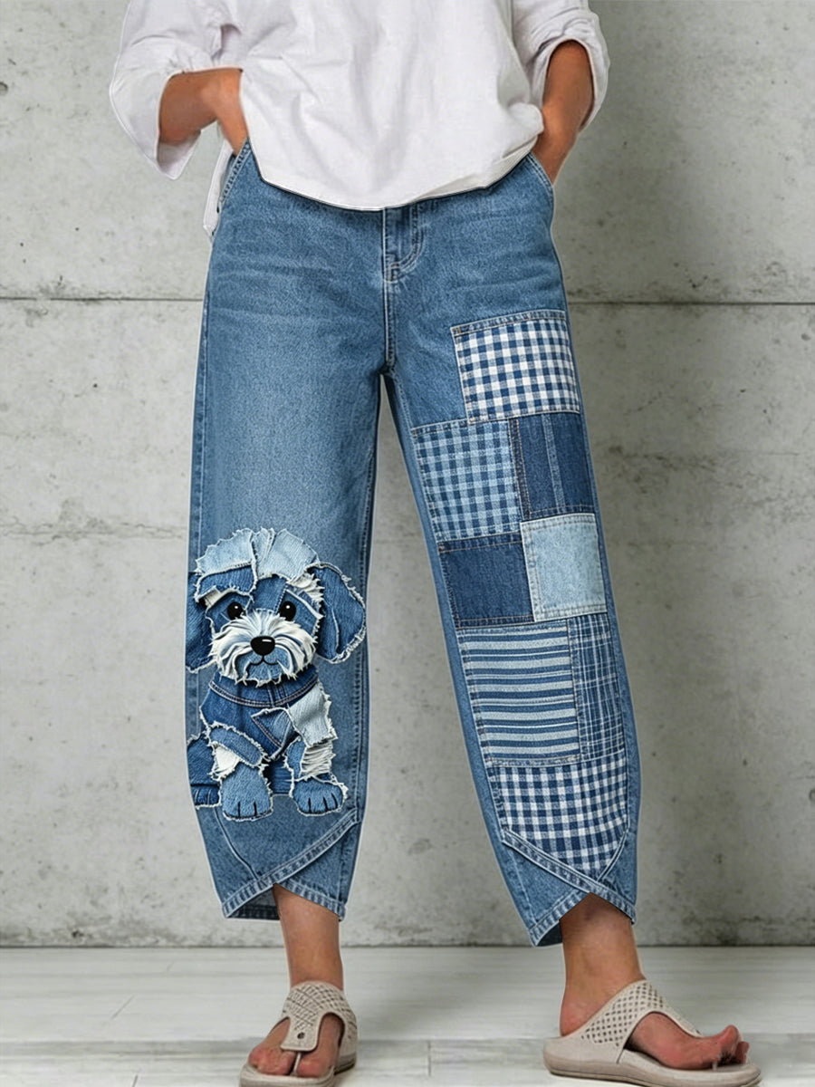 Women's Animal Art Print Trousers