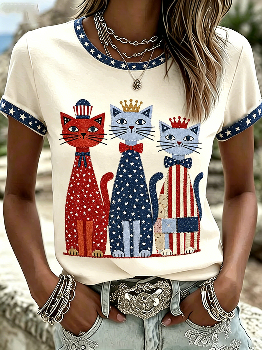 Women's T-Shirt With Animal Art Print