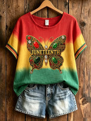 Women's Juneteenth Print Casual Tee
