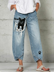 Women's Animal Art Print Trousers