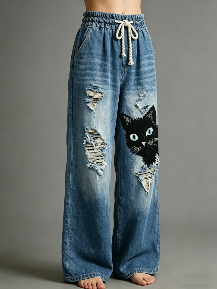 Women's Animal Art Print Trousers