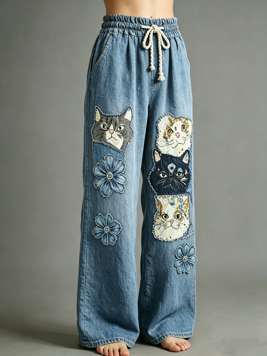 Women's Animal Art Print Trousers
