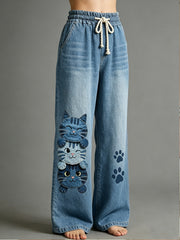 Women's Animal Art Print Trousers