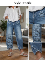 Women's Animal Art Print Trousers