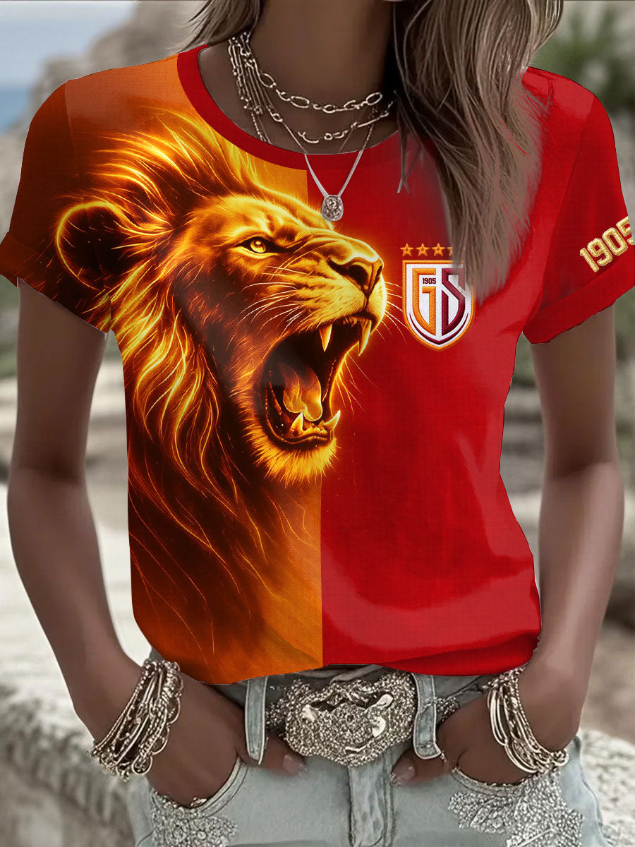 Women's Turkey Football Print Casual T-Shirt