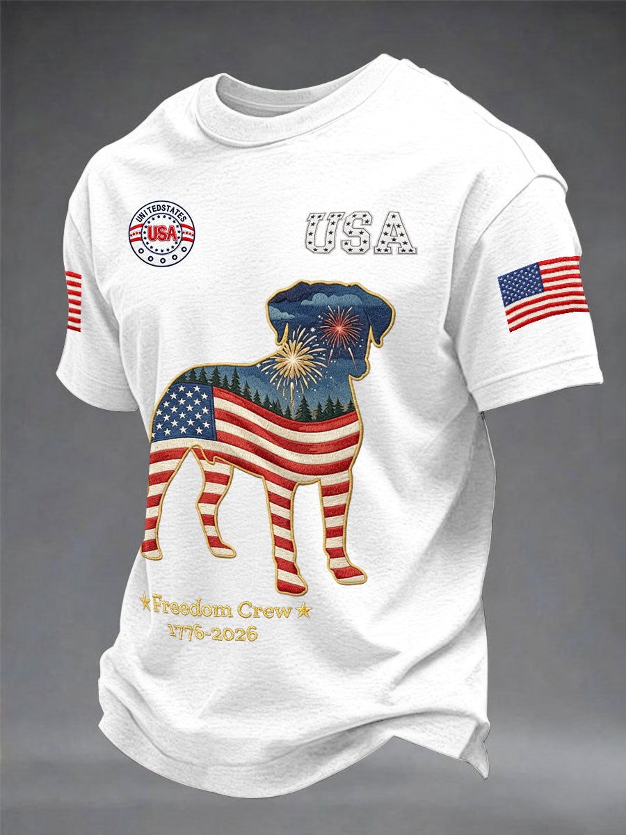Men's Boxer USA 1776-2026 short sleeves t-shirt