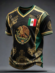 Men's Mexico Art Football Lover Printed T-shirt