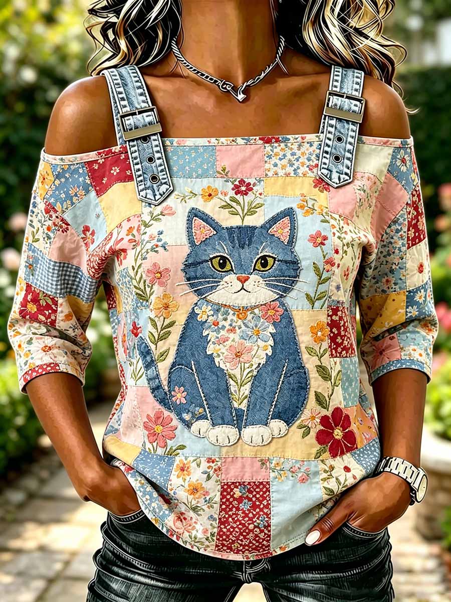 Women's Fashion Animal Art Pattern Print T-Shirt