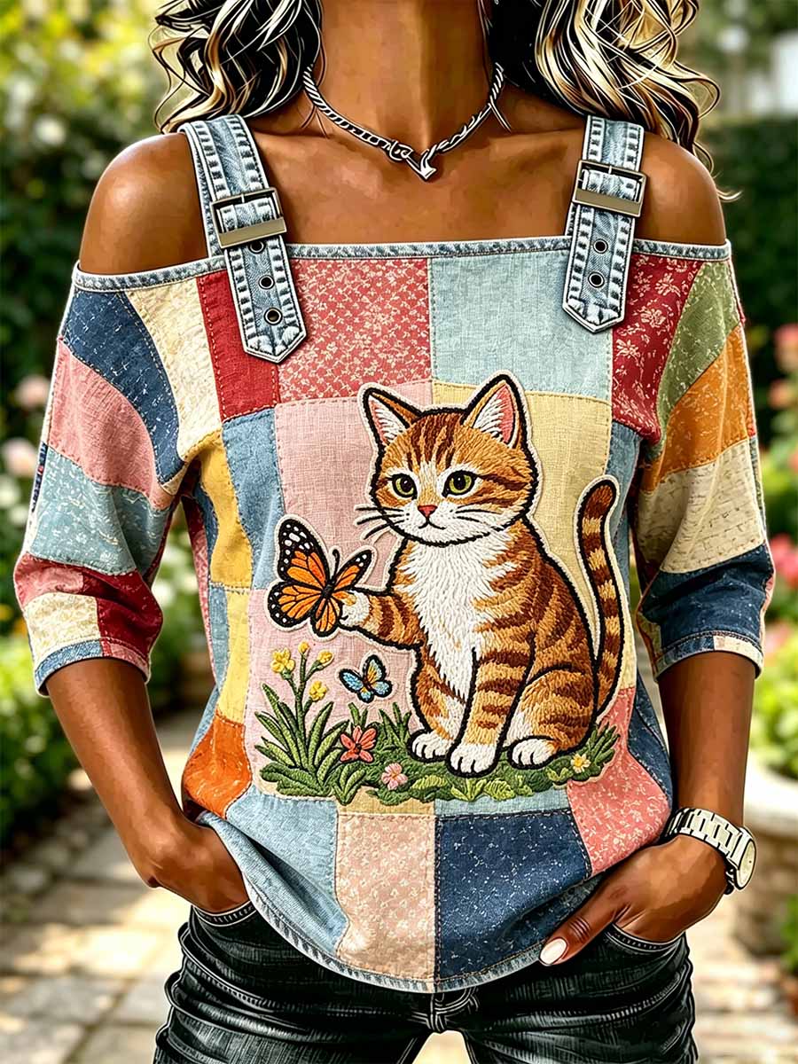 Women's Fashion Animal Art Pattern Print T-Shirt