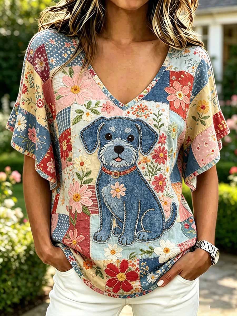 Women's Fashion Animal Art Pattern Print T-Shirt