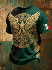 Men's T-Shirt With Mexican Aztec-Inspired Art Print
