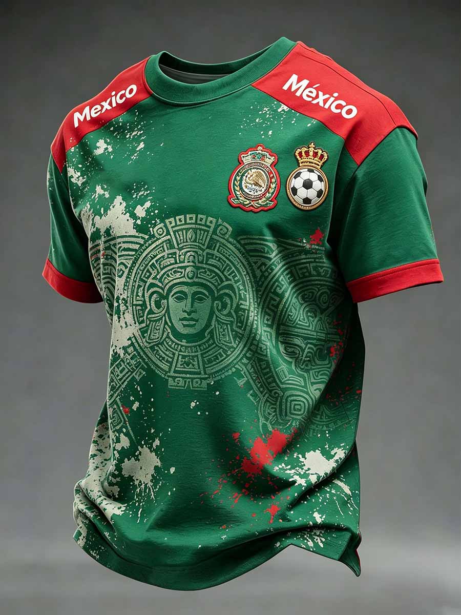Men's Mexican Print Casual T-Shirt