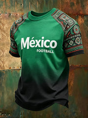 Men's Mexican Football Match Cheering Art Print T-Shirt