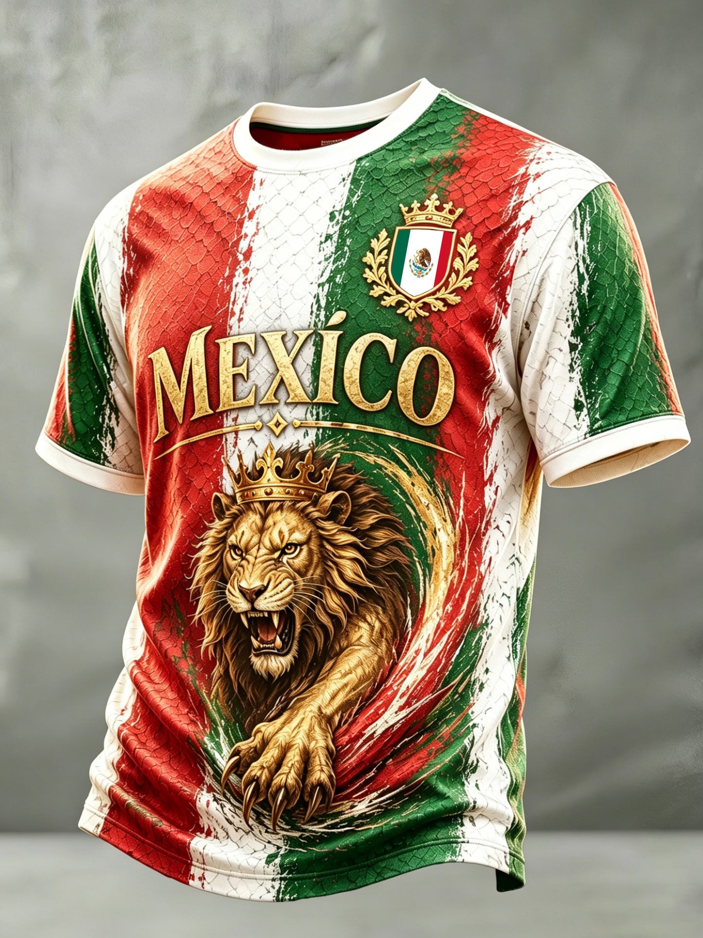 Men's Mexican Football Match Cheering Art Print T-Shirt