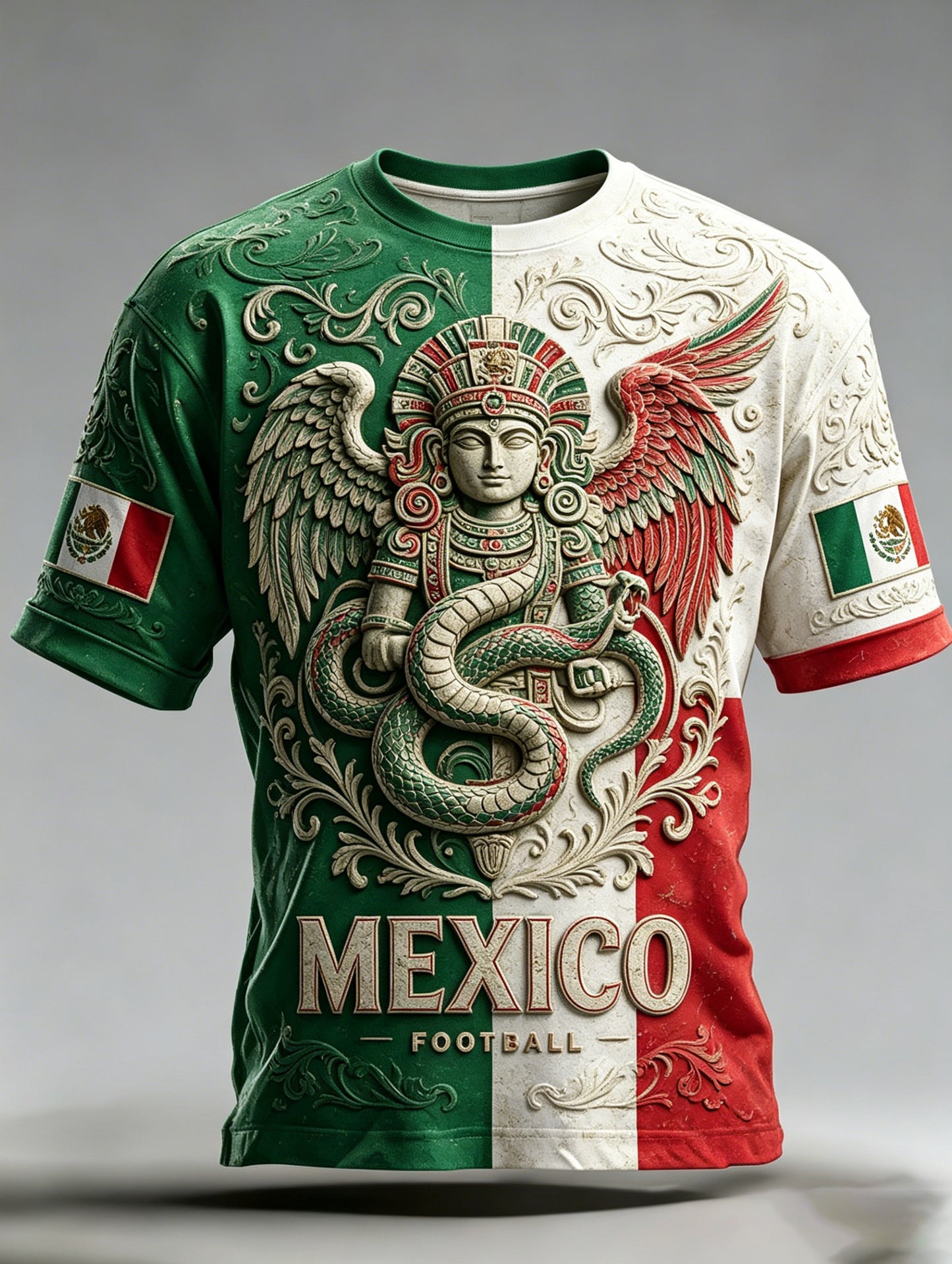 Men's Mexican Football Match Cheering Art Print T-Shirt