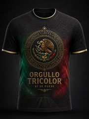 Men's Mexico Football Lover Floral Art Printed T-shirt