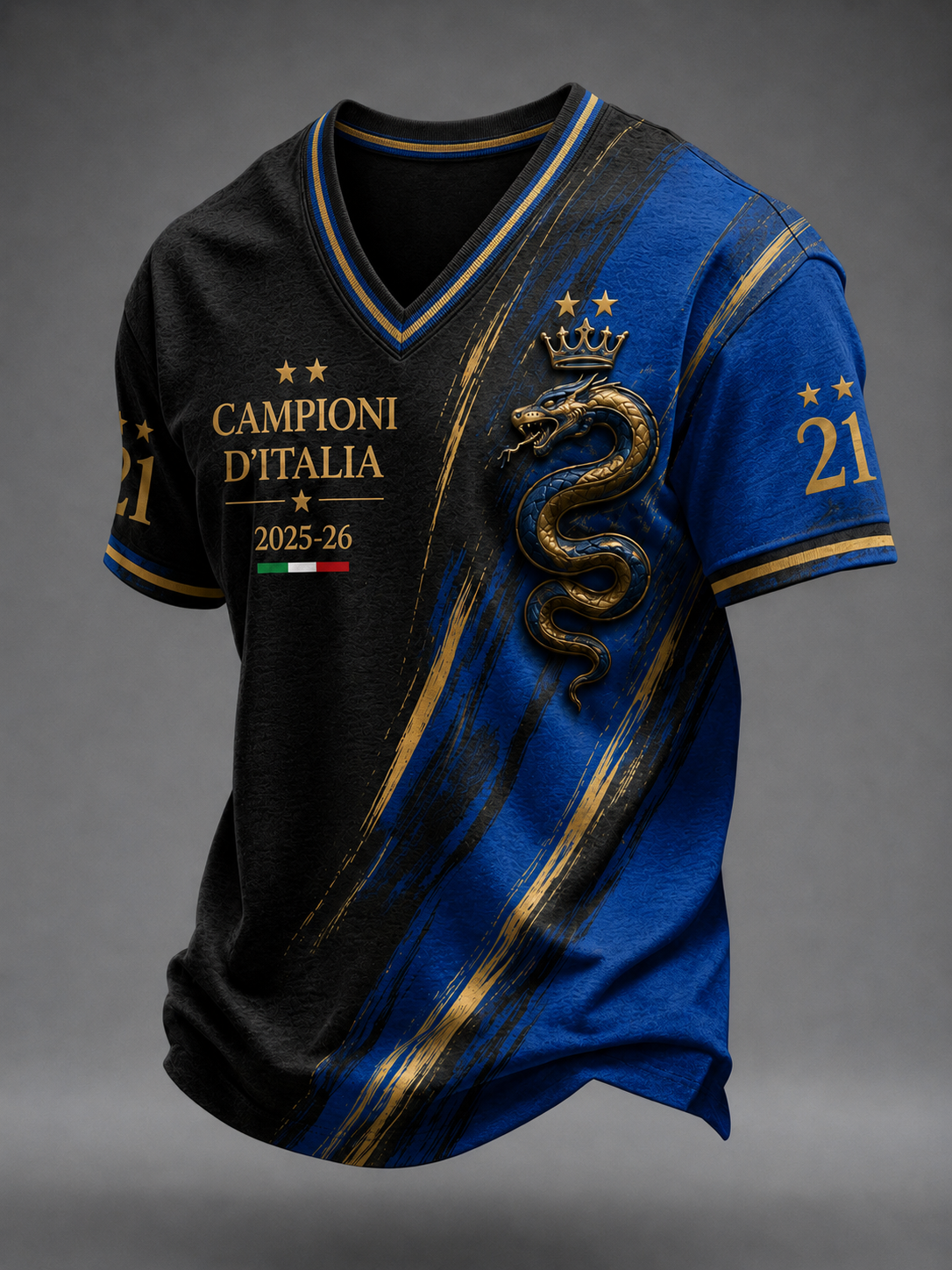 Men's 2025-26 Campioni D'Italia V-neck T-shirt
