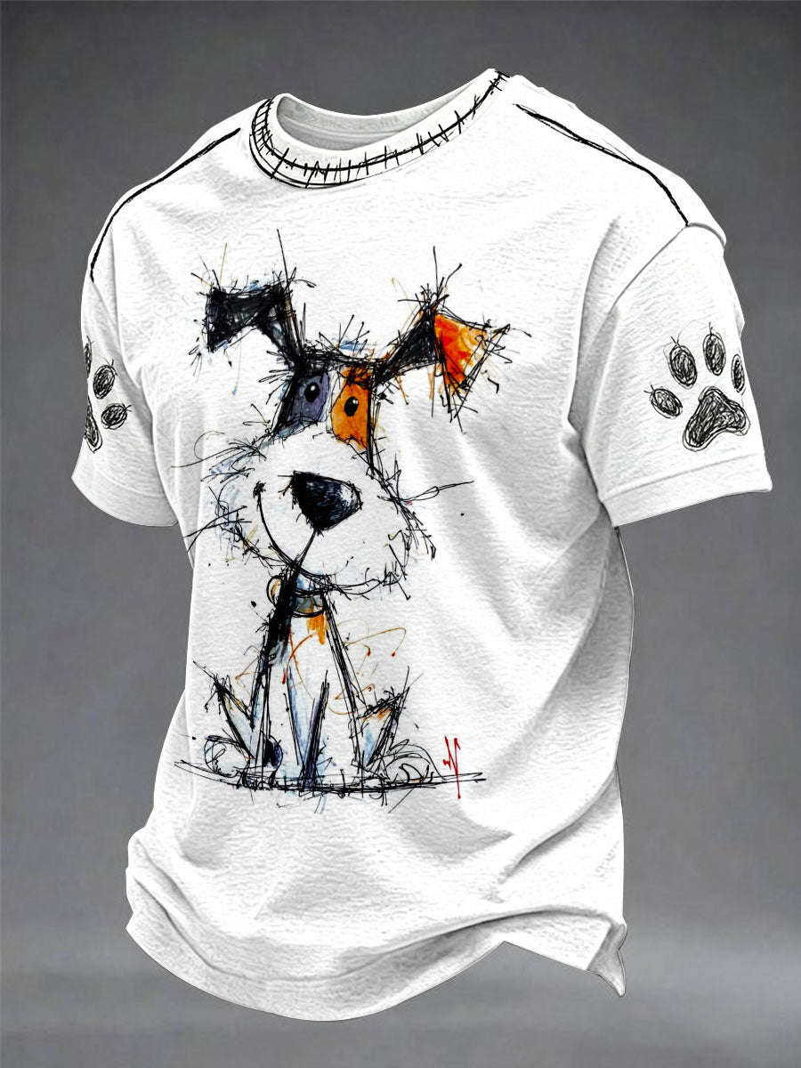 Graffiti Dog Fun Casual Unisex T-shirt