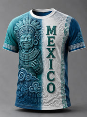 Men's Mexican Pumas Soccer Fan Art Print T-Shirt