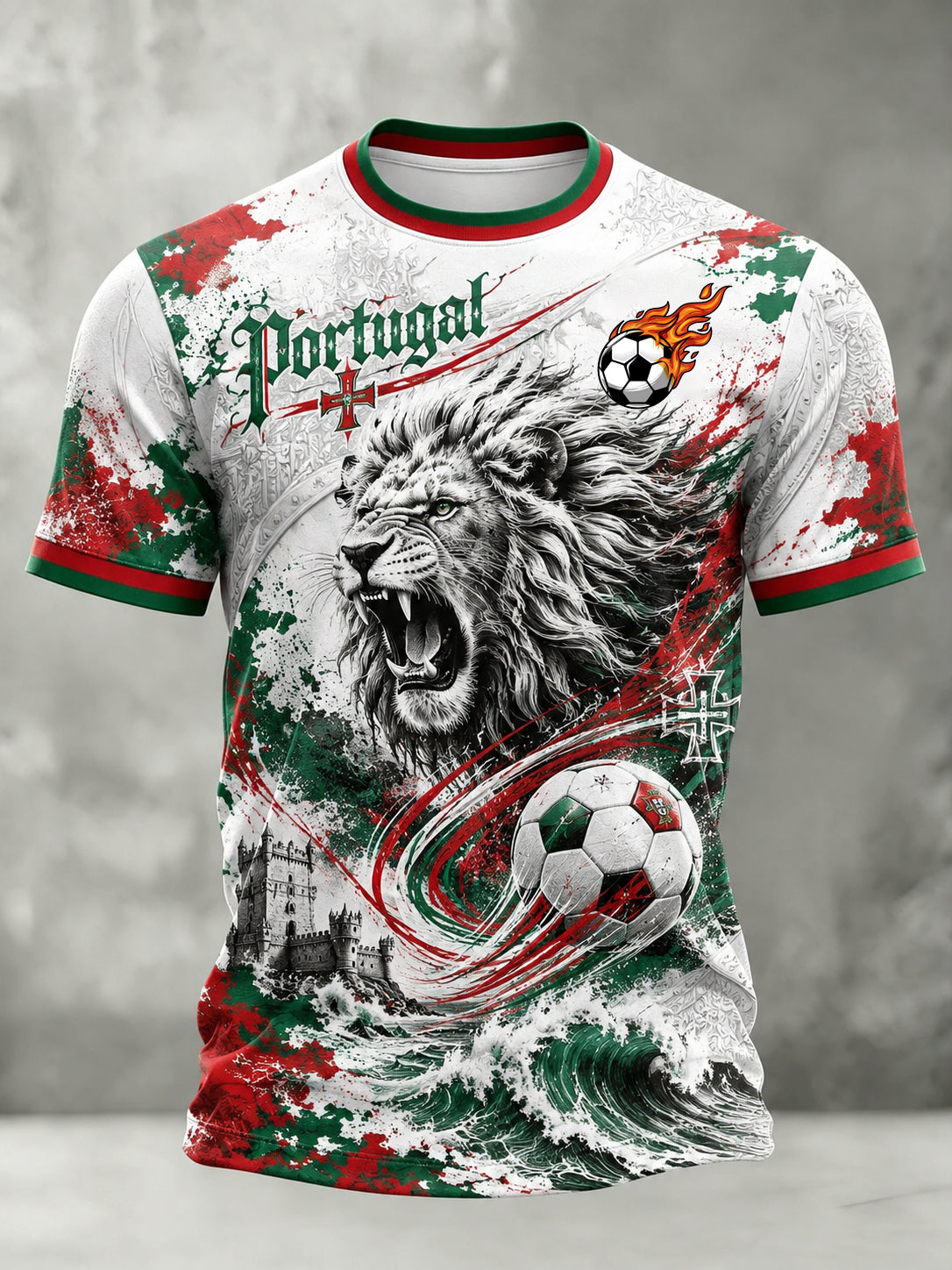 Men's Portugal Football Match Art Print T-Shirt