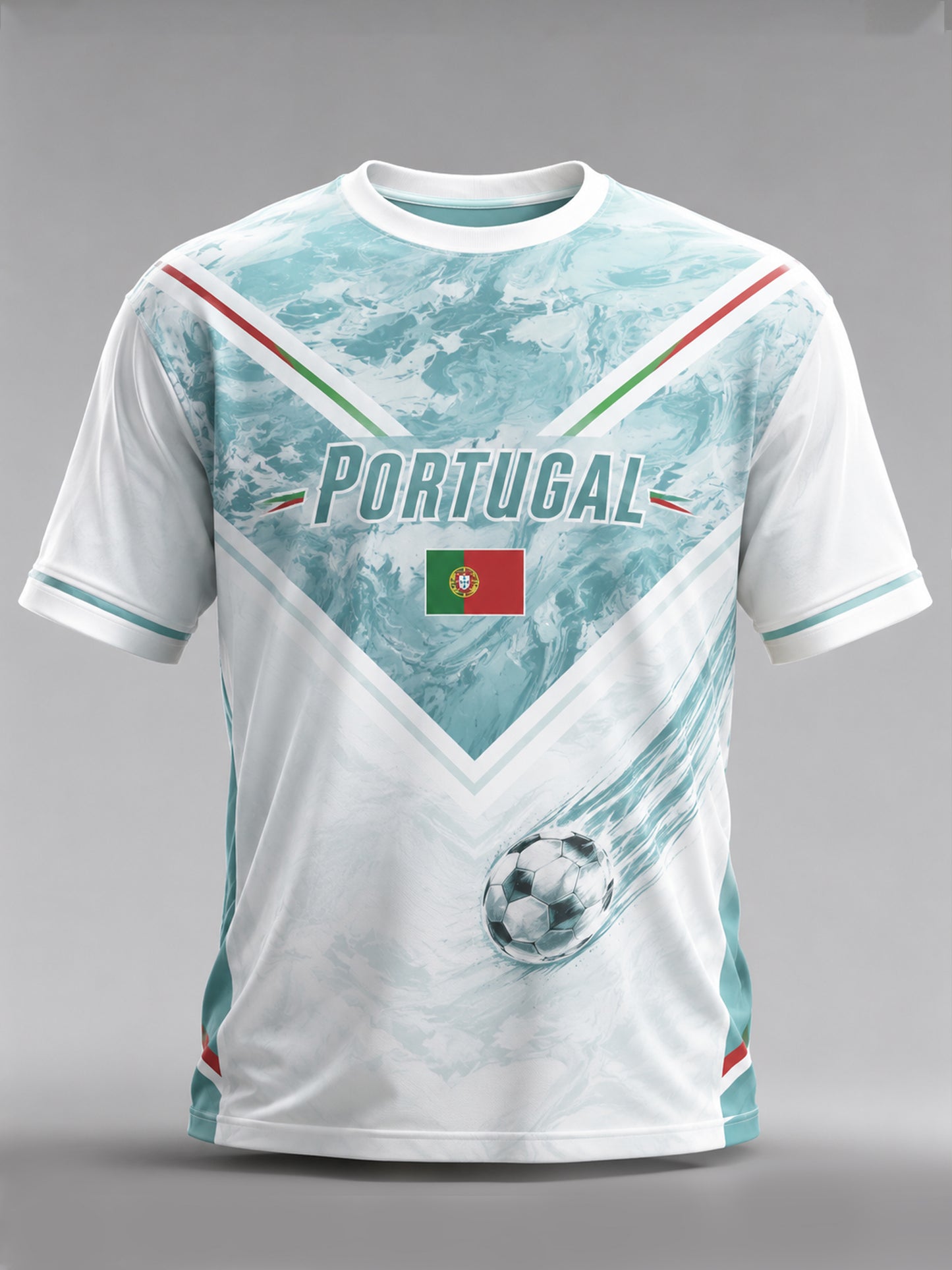 Men's Portugal Football Match Cheering Art Print T-Shirt