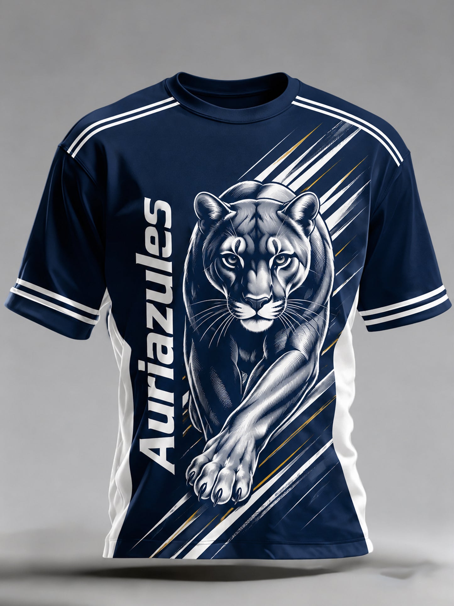 Men's Mexican Pumas Soccer Fan Art Print T-Shirt