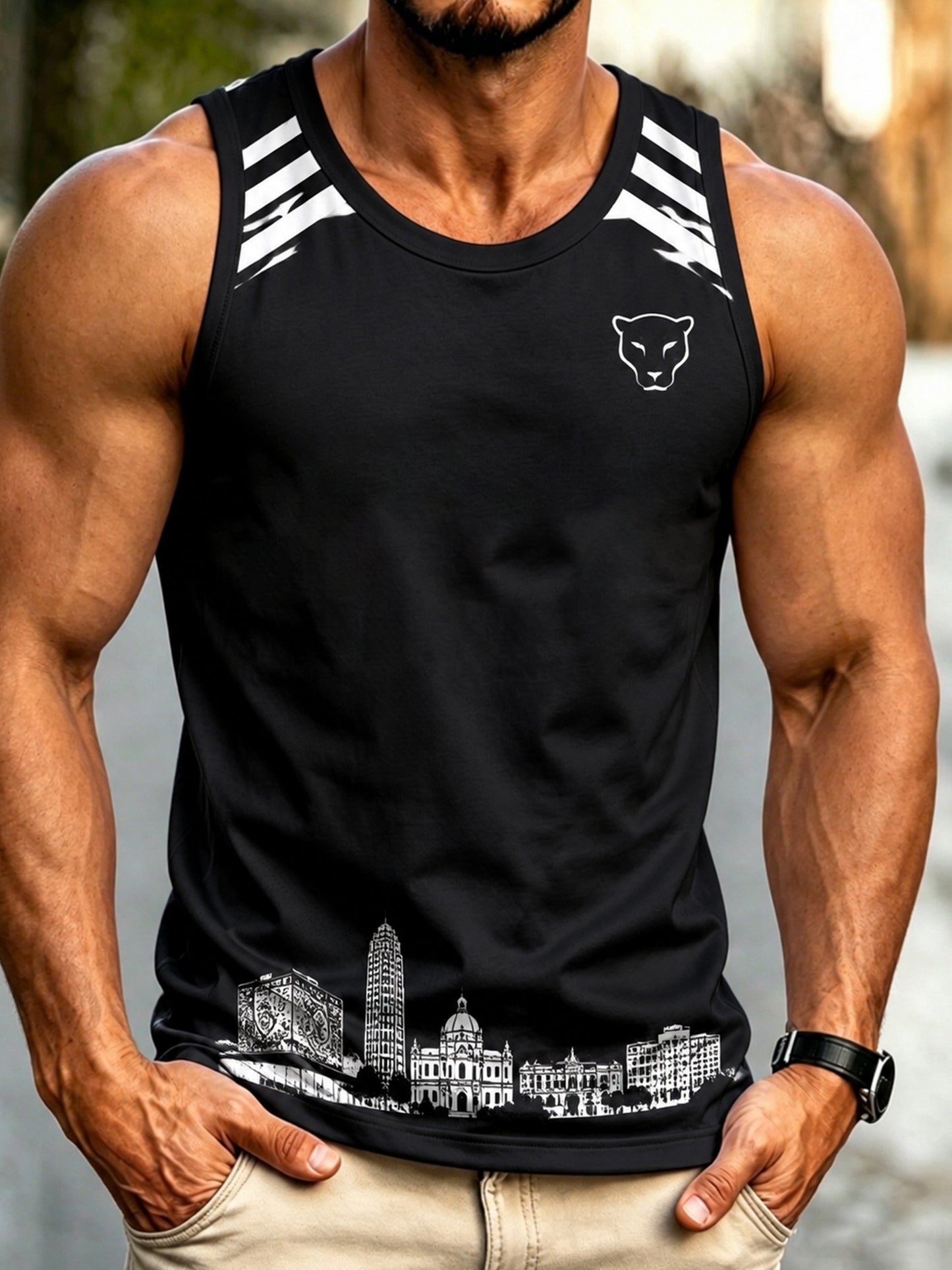 Men's Mexico Pumas Football Fan Art Print Tank Top