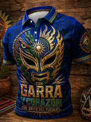 Men's Mexico Proud Art Printed Casual Tops