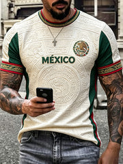 Men's Mexico Football Lover Printed T-shirt