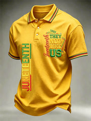 Men's Juneteenth They Not Like Us Since 1865 Print Casual Polo