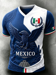 Men's Mexico Football Match Cheering Art Print T-Shirt