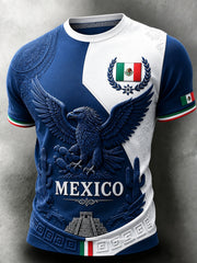 Men's Mexico Football Match Cheering Art Print T-Shirt