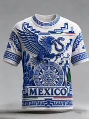 Men's Mexico Football Match Cheering Art Print T-Shirt